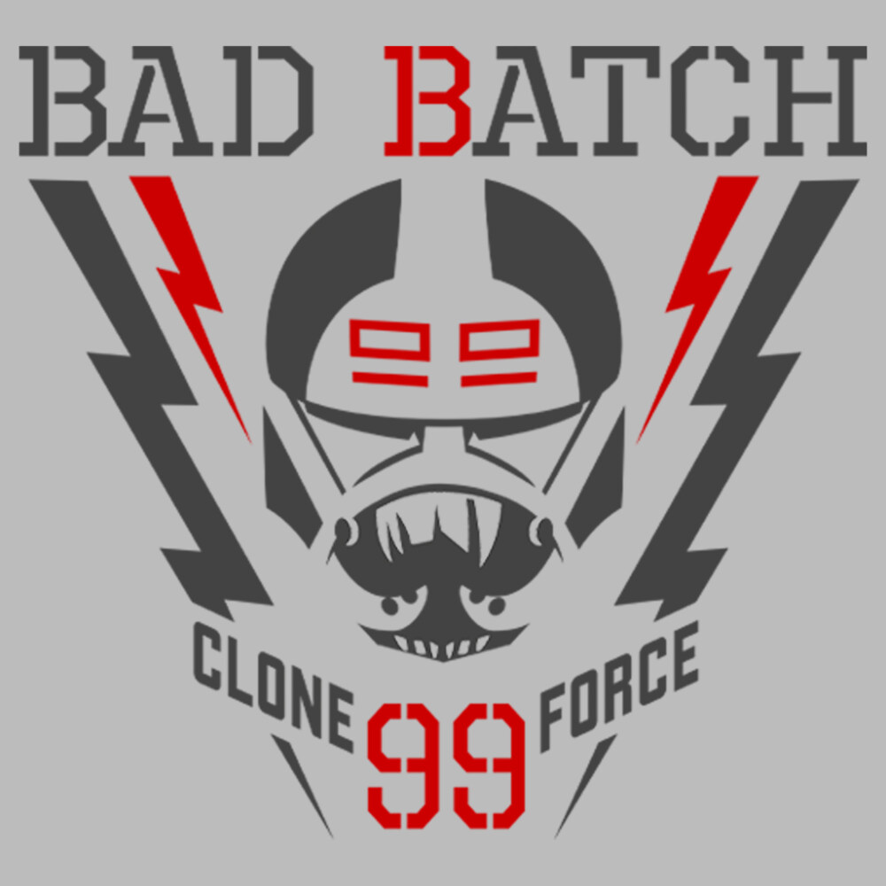 Men's Star Wars: The Bad Batch Lightning Logo  Adult T-Shirt