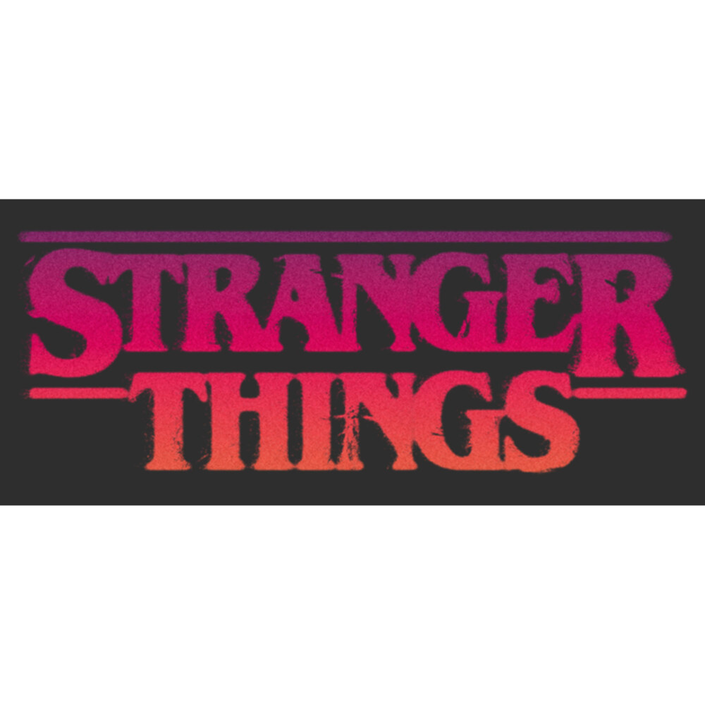 Men's Stranger Things Pink Logo  Adult T-Shirt