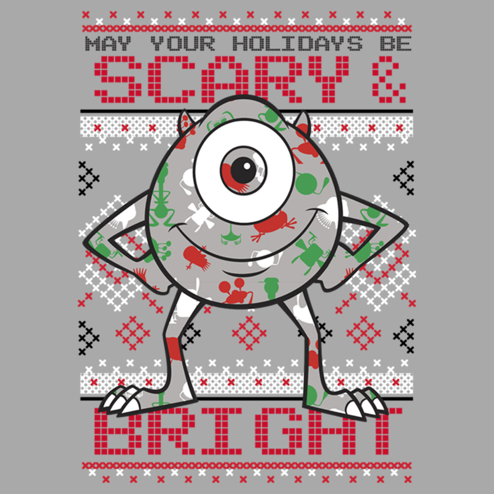 Men's Monsters Inc Mike Wazowski Holidays  Adult T-Shirt