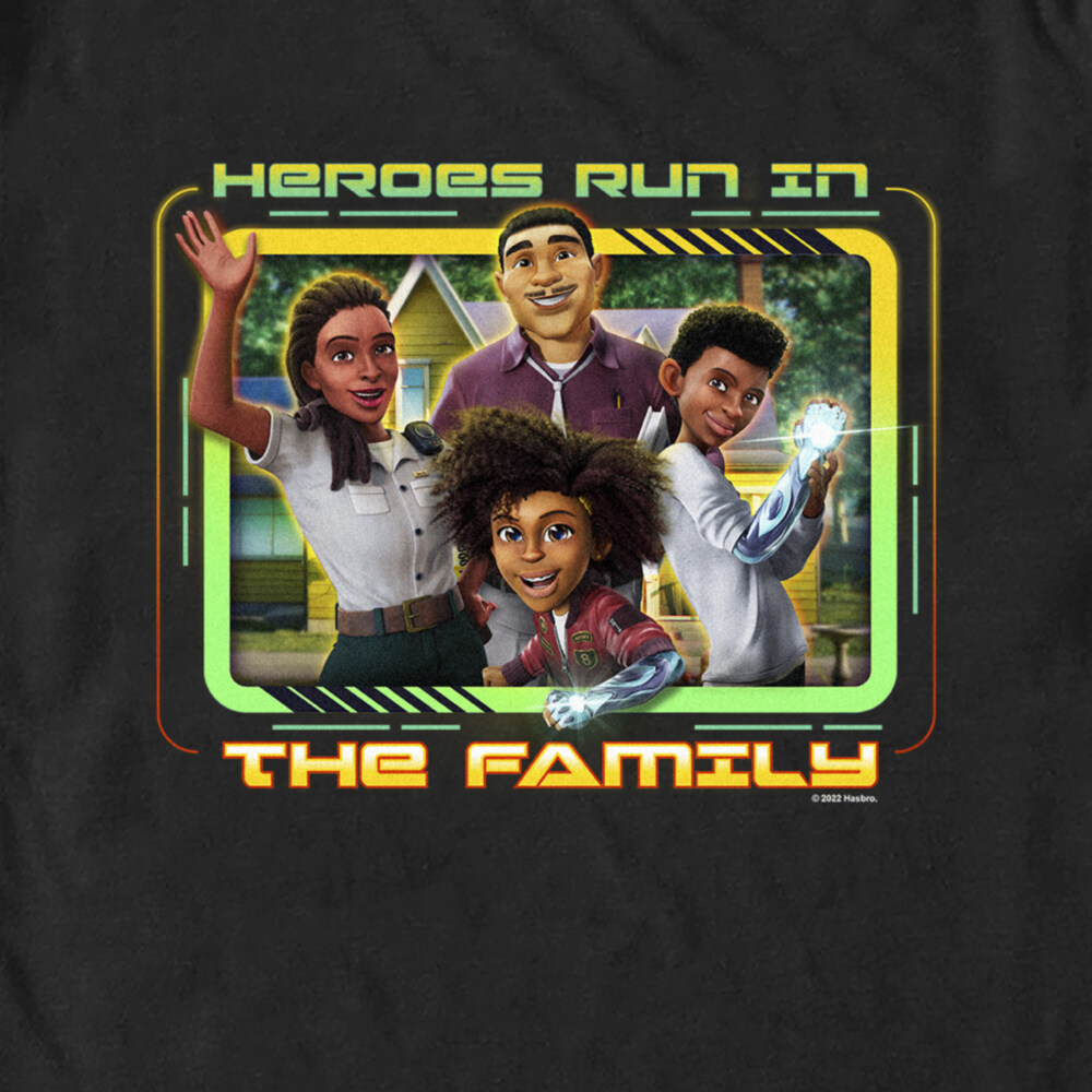 Men's Transformers: EarthSpark Heroes Run In The Family  Adult T-Shirt
