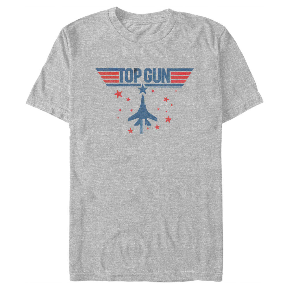 Men's Top Gun Fighter Jet and Stars Logo  Adult T-Shirt