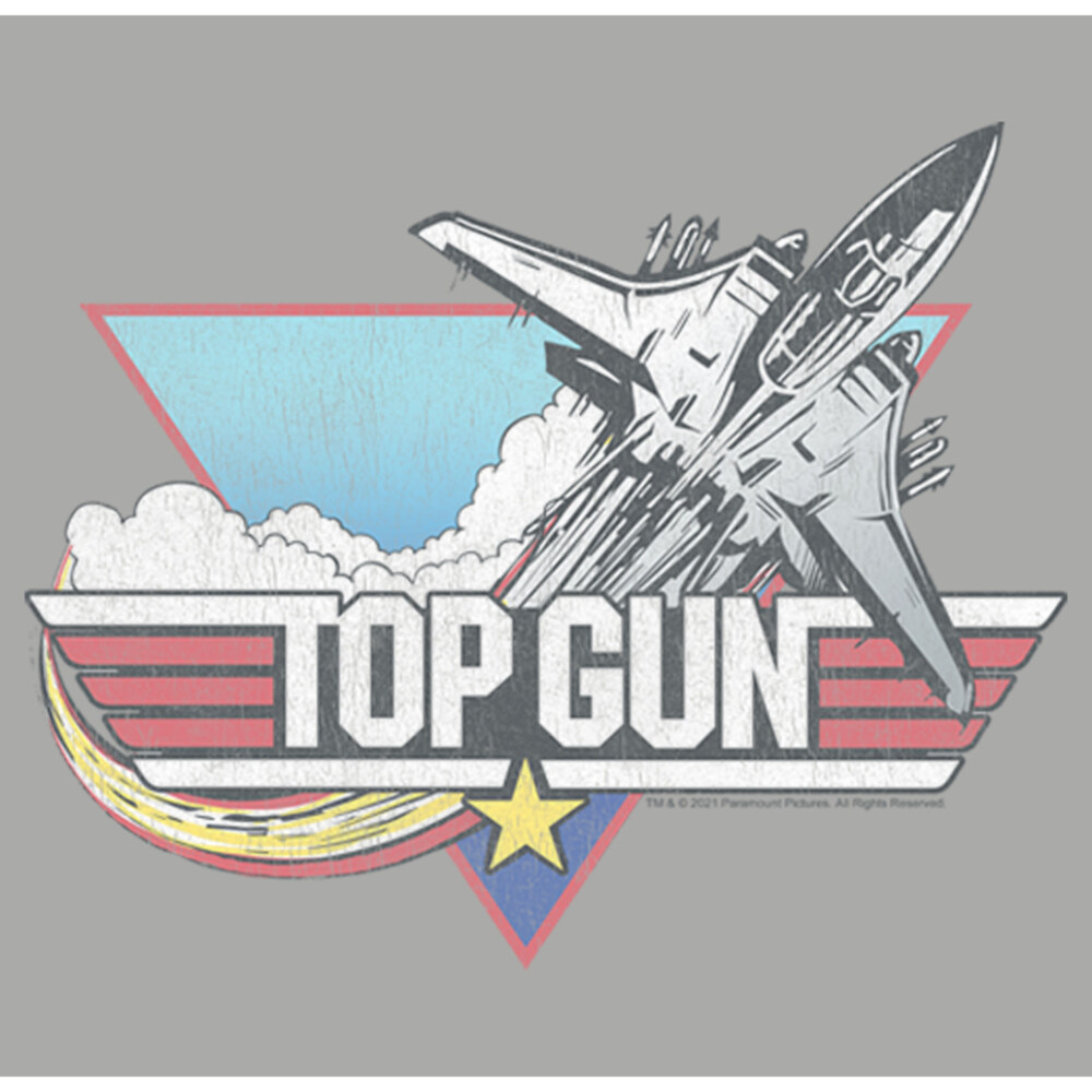 Men's Top Gun Distressed Fighter Jet Logo  Adult Sweatshirt