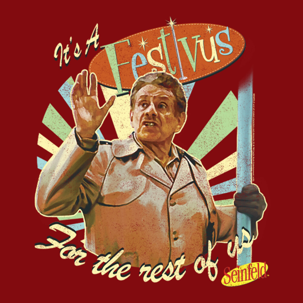 Men's Seinfeld George Costanza It's a Festivus for the Rest of Us  Adult T-Shirt