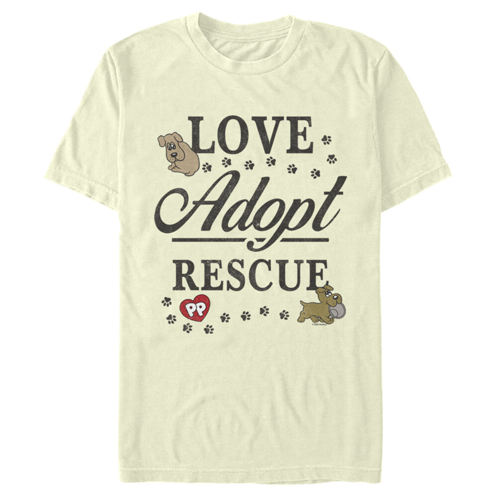 Men's Pound Puppies Love Adopt Rescue  Adult T-Shirt