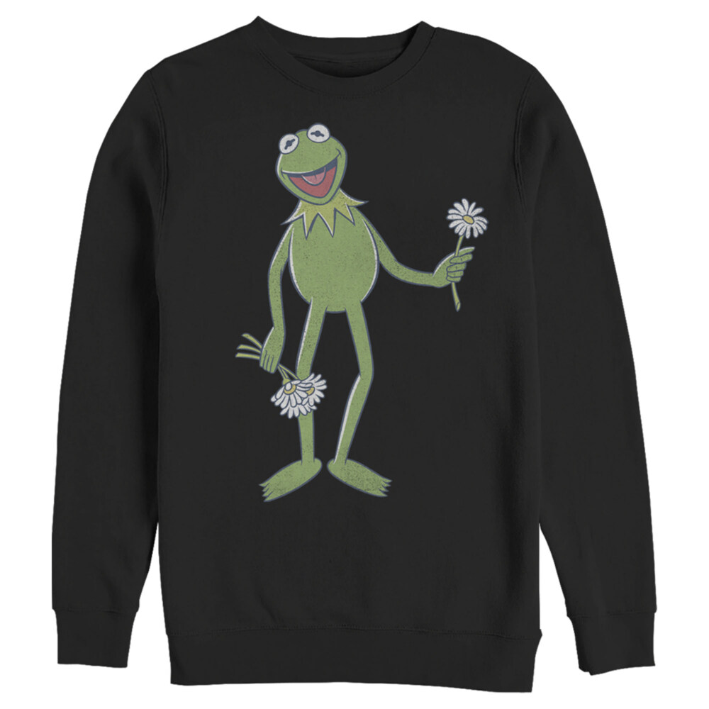Men's The Muppets Kermit Flower Bouquet  Adult Sweatshirt