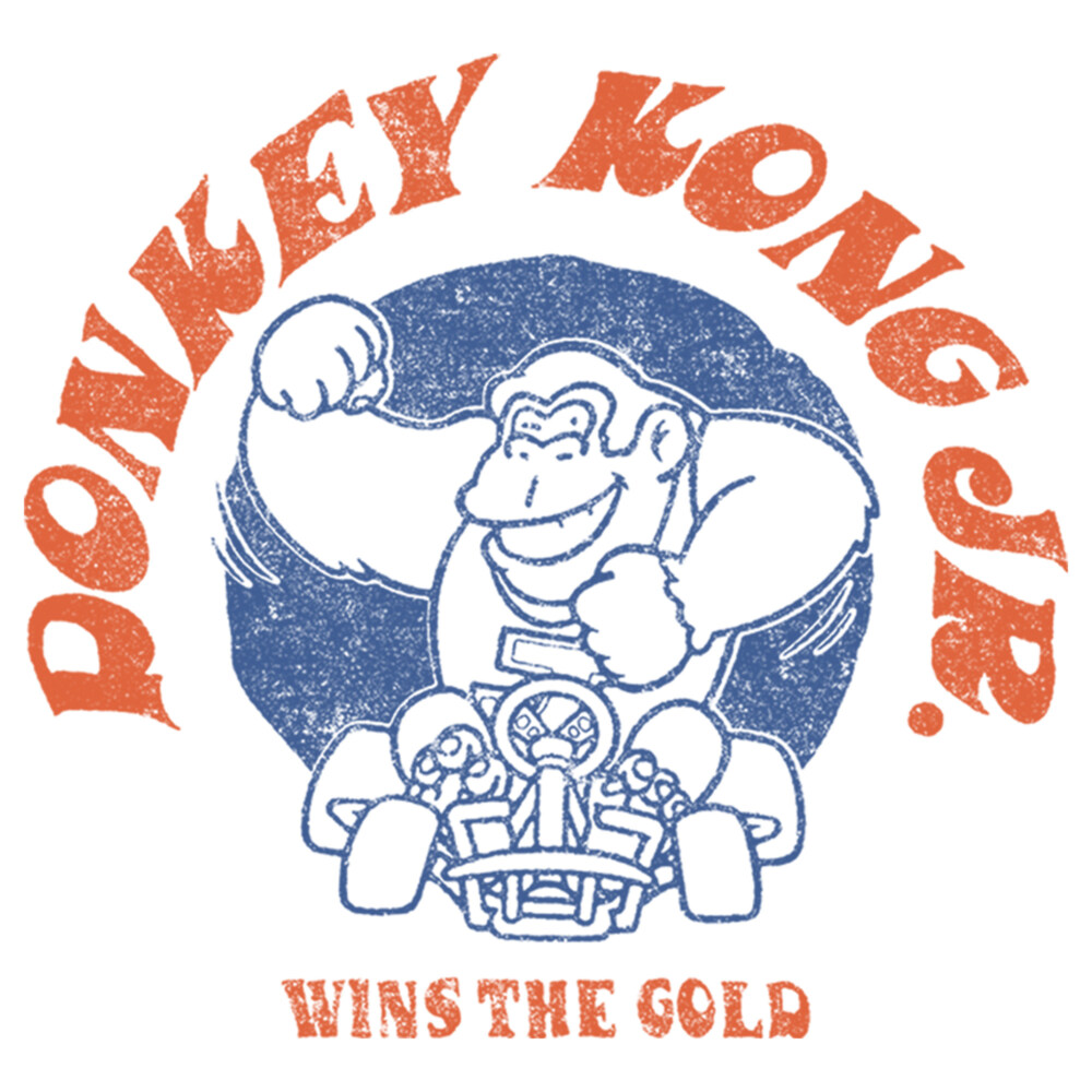 Men's Nintendo Distressed Wins the Gold  Adult Baseball Tee