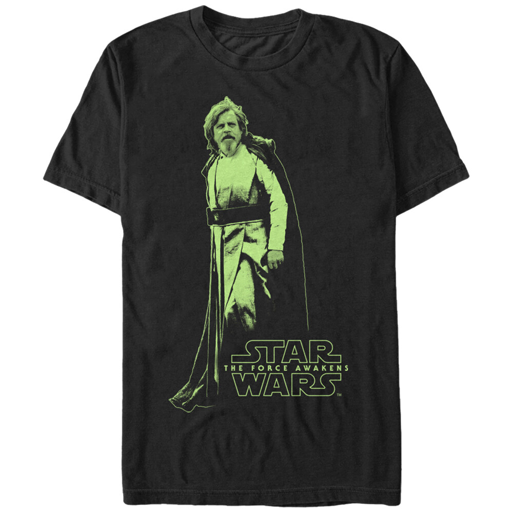 Men's Star Wars The Force Awakens Jedi Master Luke Skywalker  Adult T-Shirt