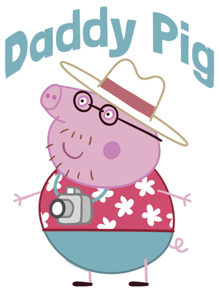 Men's Peppa Pig Daddy Pig Tourist  Adult T-Shirt