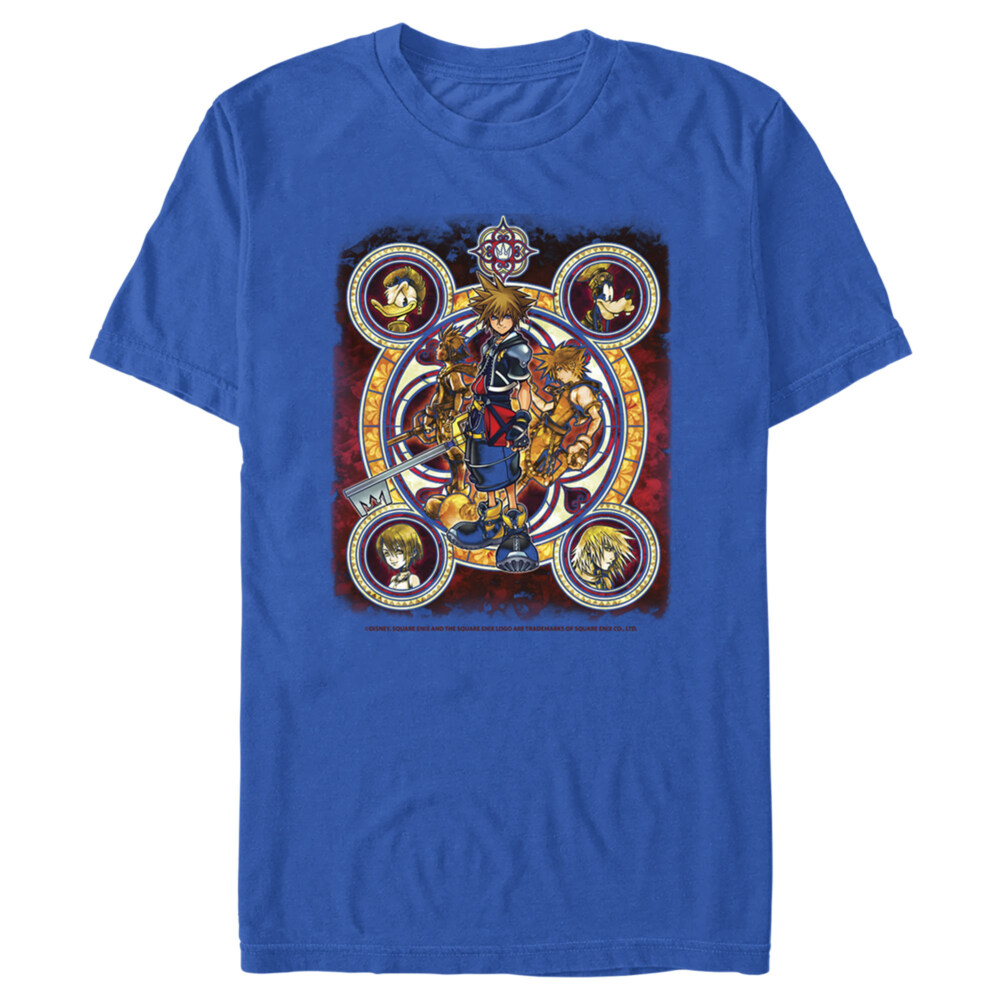 Men's Kingdom Hearts 2 Stained Glass Art  Adult T-Shirt