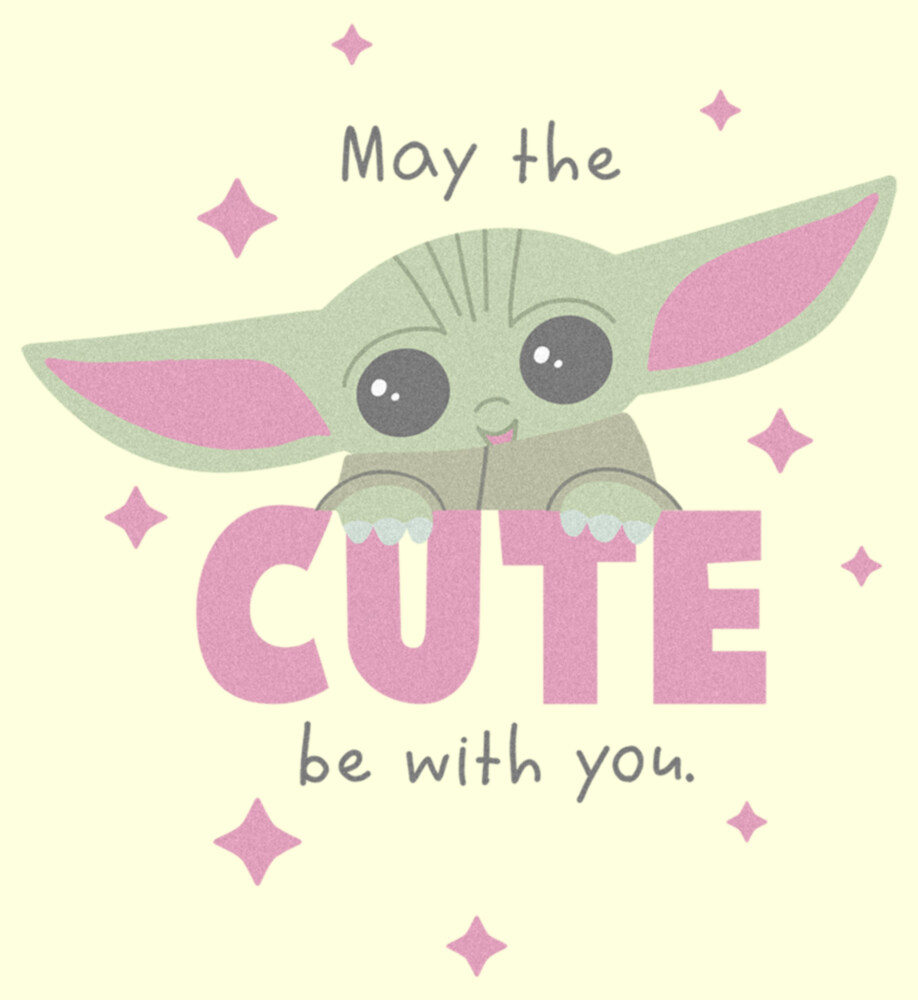 Men's Star Wars: The Mandalorian Grogu May the Cute be With You  Adult T-Shirt