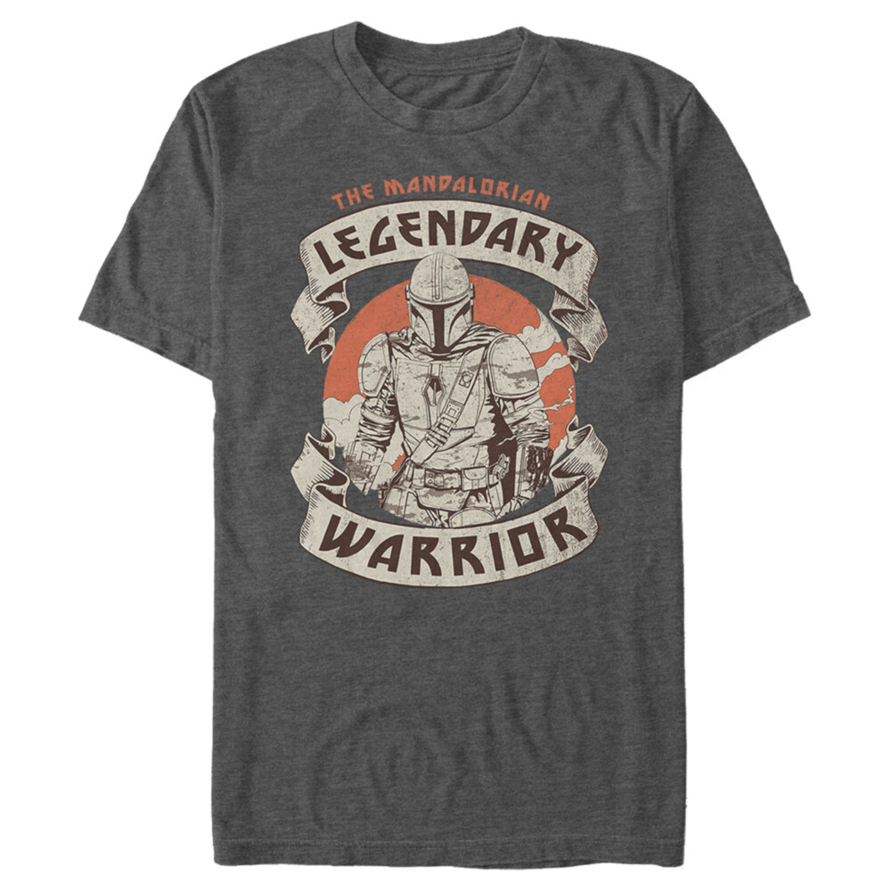 Men's Star Wars: The Mandalorian The Mandalorian Legendary Warrior Sunset  Adult T-Shirt