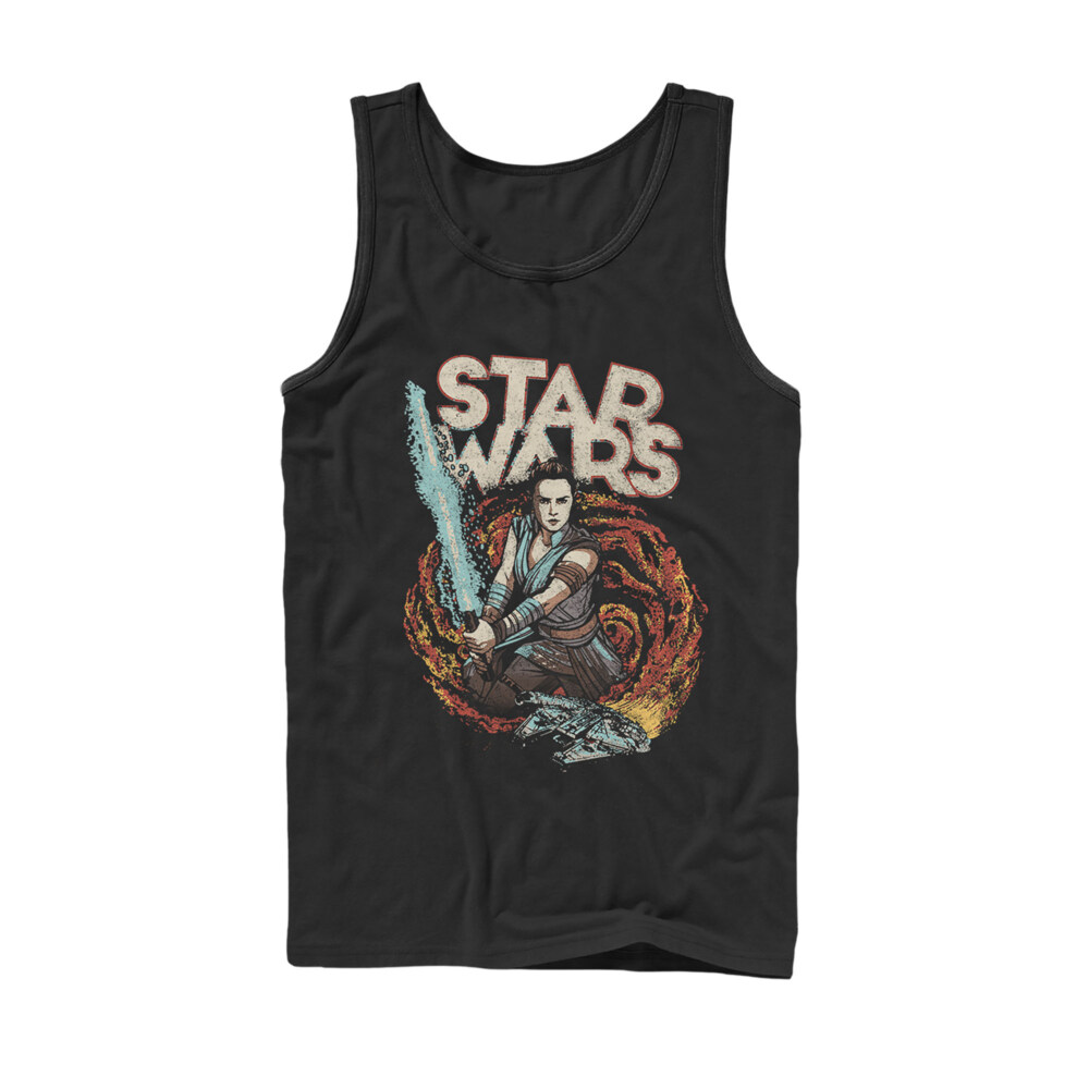 Men's Star Wars: The Rise of Skywalker Rey Retro Swirl  Adult Tank Top