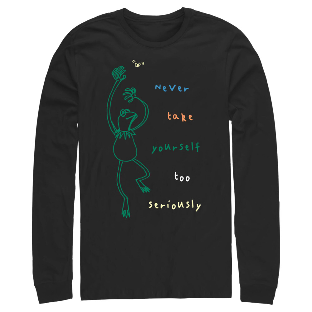 Men's The Muppets Kermit Serious Dance  Adult Long Sleeve Shirt