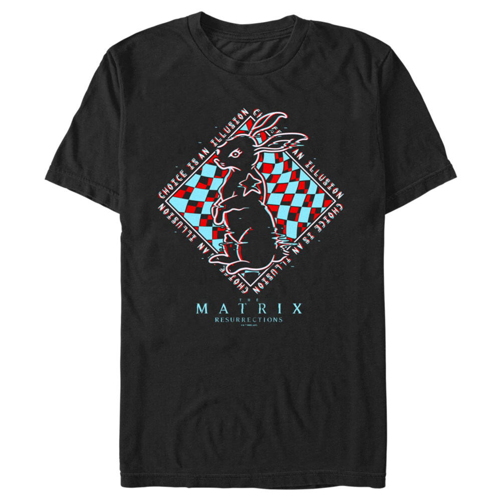 Men's The Matrix Resurrections Glitch Rabbit  Adult T-Shirt