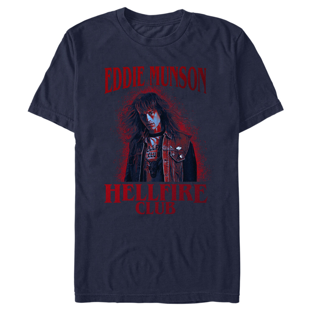 Men's Stranger Things Hellfire Club Eddie Munson  Adult T-Shirt