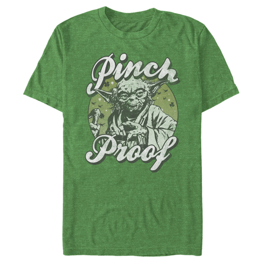 Men's Star Wars Yoda St. Patrick's Day Pinch Proof  Adult T-Shirt