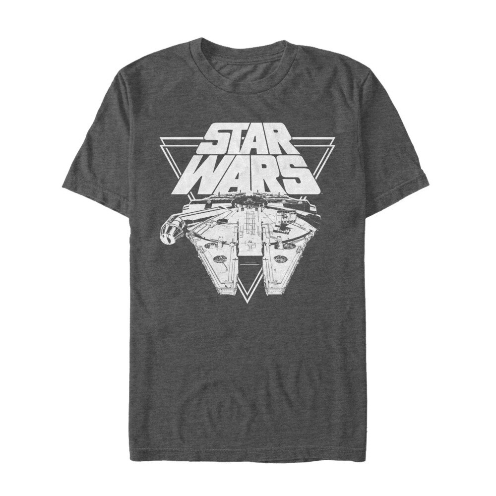 Men's Star Wars The Last Jedi Millennium Falcon Triangle  Adult T-Shirt
