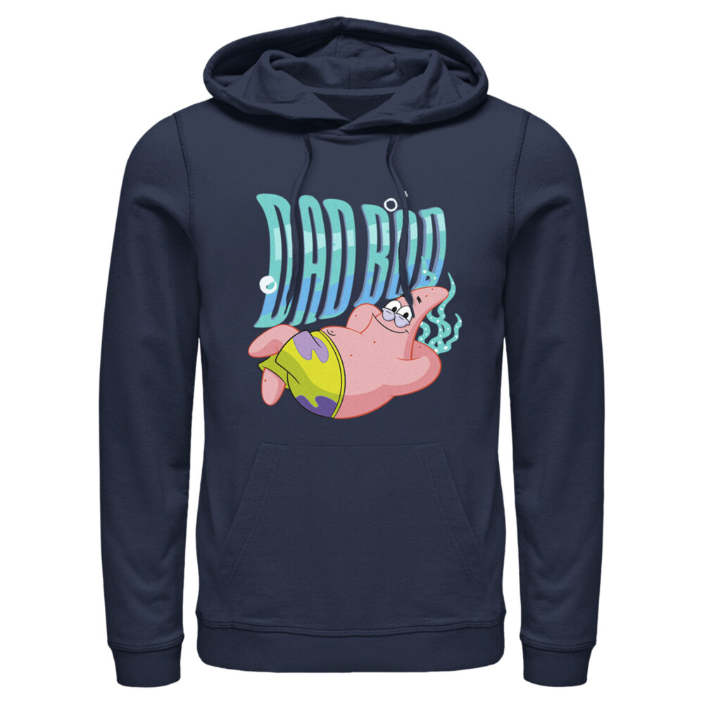 Men's SpongeBob SquarePants Patrick Dad Bod  Adult Pull Over Hoodie