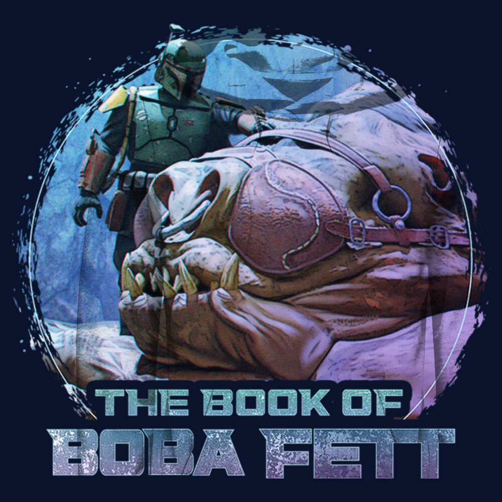 Men's Star Wars: The Book of Boba Fett Rancor and Boba  Adult Pull Over Hoodie