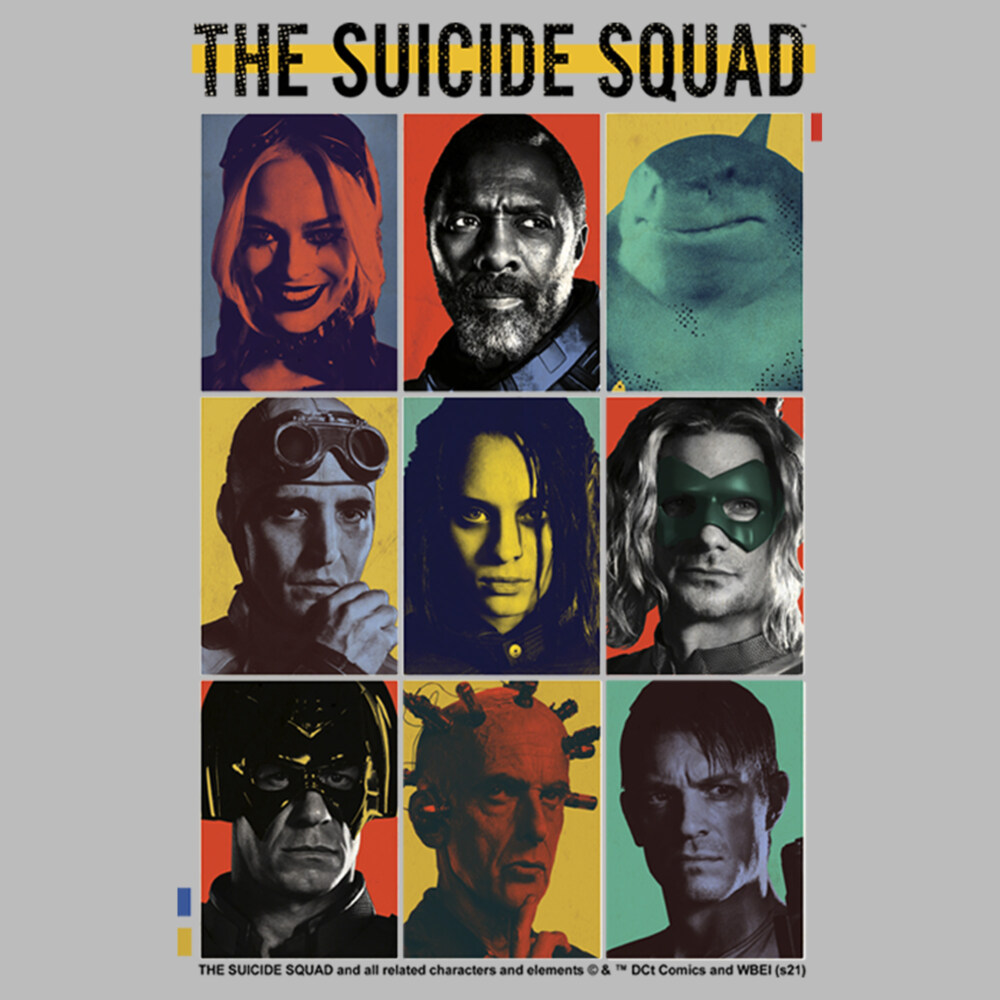 Men's The Suicide Squad Character Portraits  Adult T-Shirt