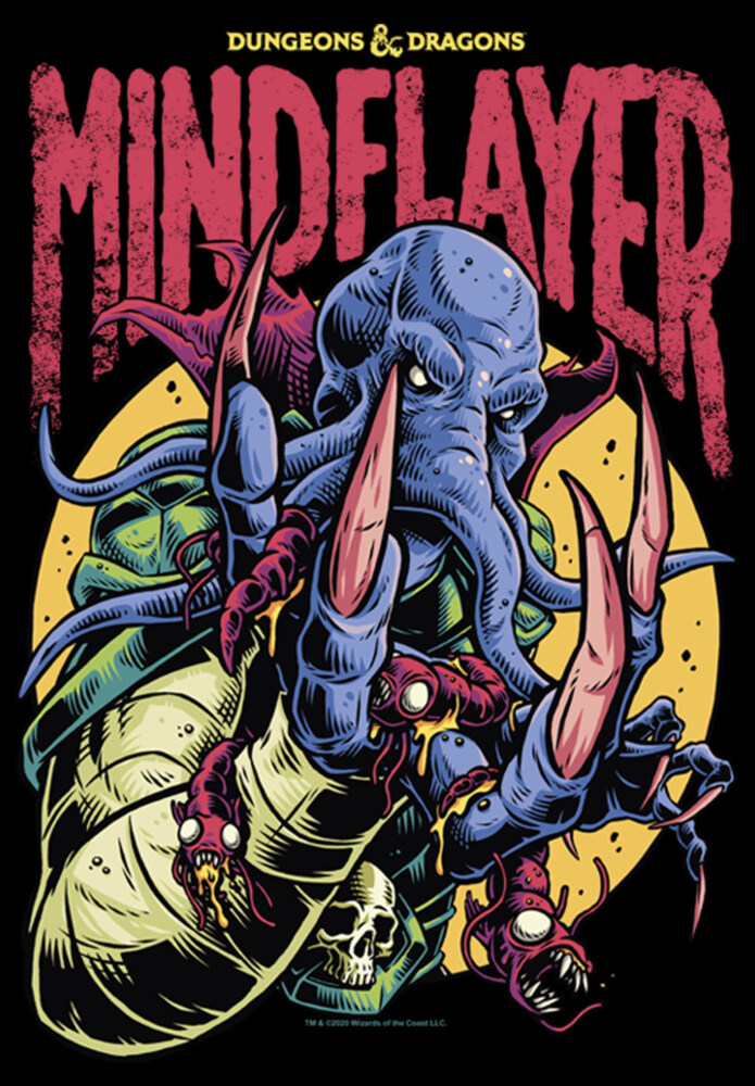 Men's Dungeons & Dragons The Mind Flayer and Illithid Larvae Will Win  Adult T-Shirt