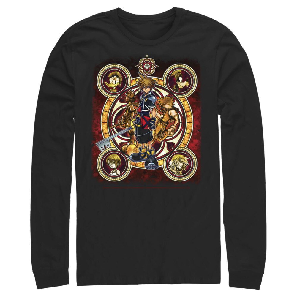 Men's Kingdom Hearts 2 Stained Glass Art  Adult Long Sleeve Shirt