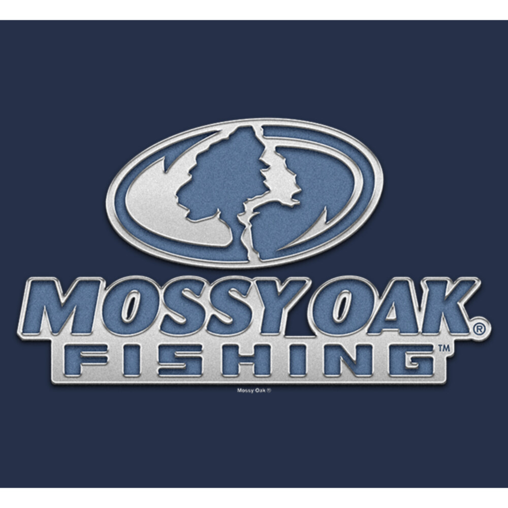 Men's Mossy Oak Blue Fishing Logo  Adult T-Shirt