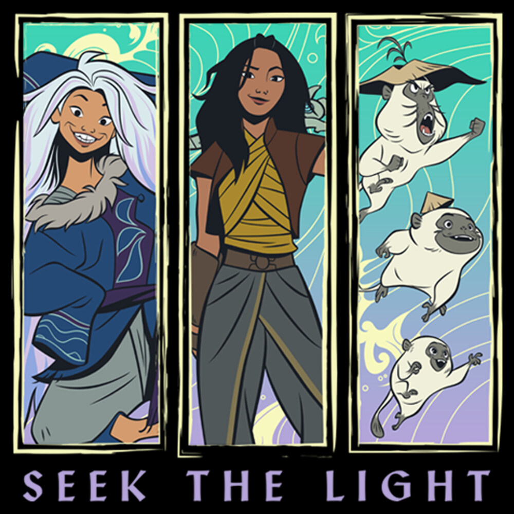 Men's Raya and the Last Dragon Seek the Light  Adult T-Shirt