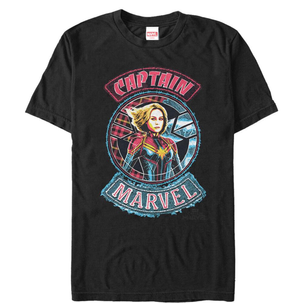 Men's Marvel Captain Marvel Hero Patch  Adult T-Shirt