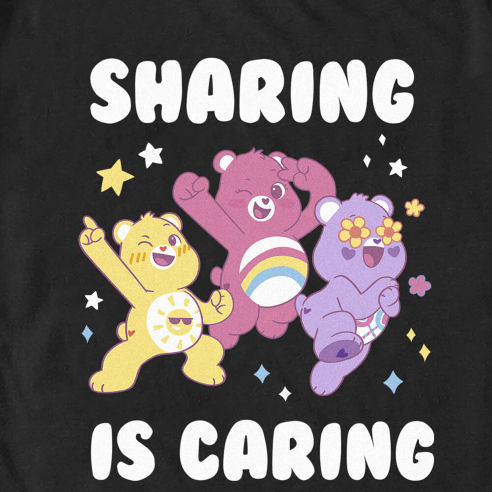 Men's Care Bears Sharing Is Caring Bears  Adult T-Shirt