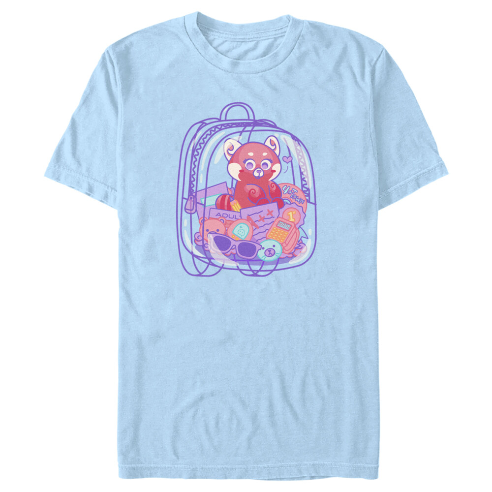 Men's Turning Red Red Panda Backpack Mei Lee  Adult T-Shirt