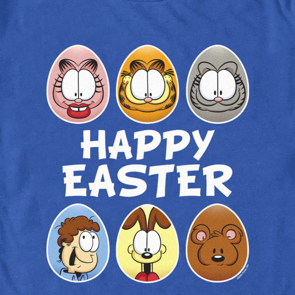 Men's Garfield Happy Easter Egg Portraits  Adult T-Shirt