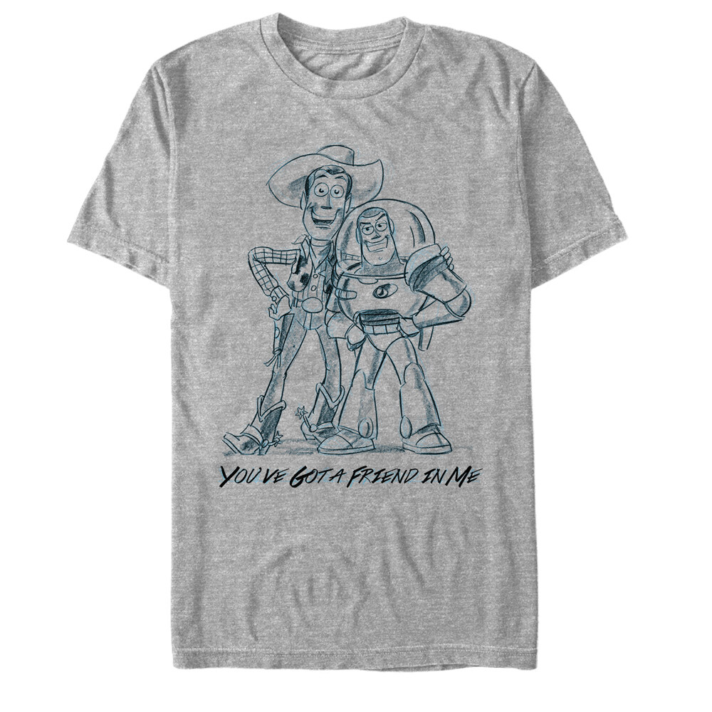 Men's Toy Story Woody and Buzz Friends  Adult T-Shirt