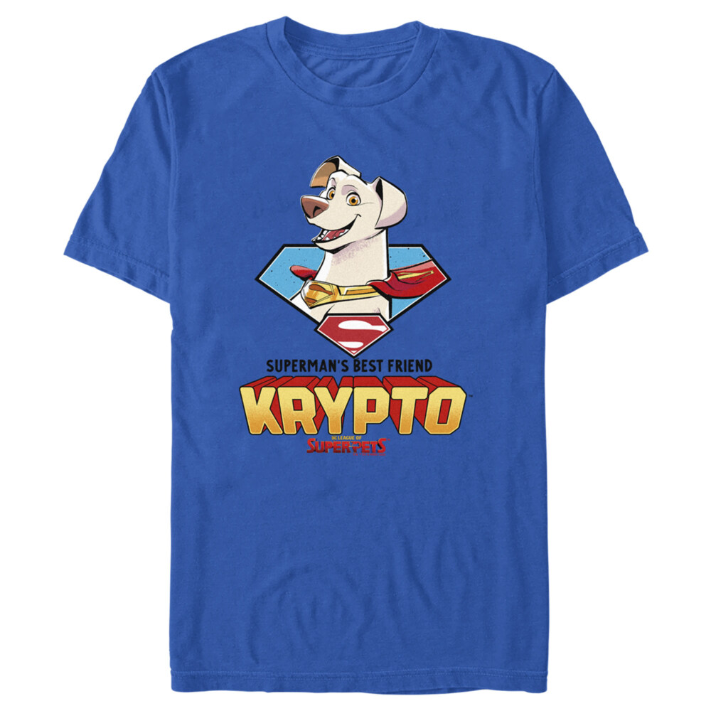 Men's DC League of Super-Pets Krypto Superman's Best Friend  Adult T-Shirt