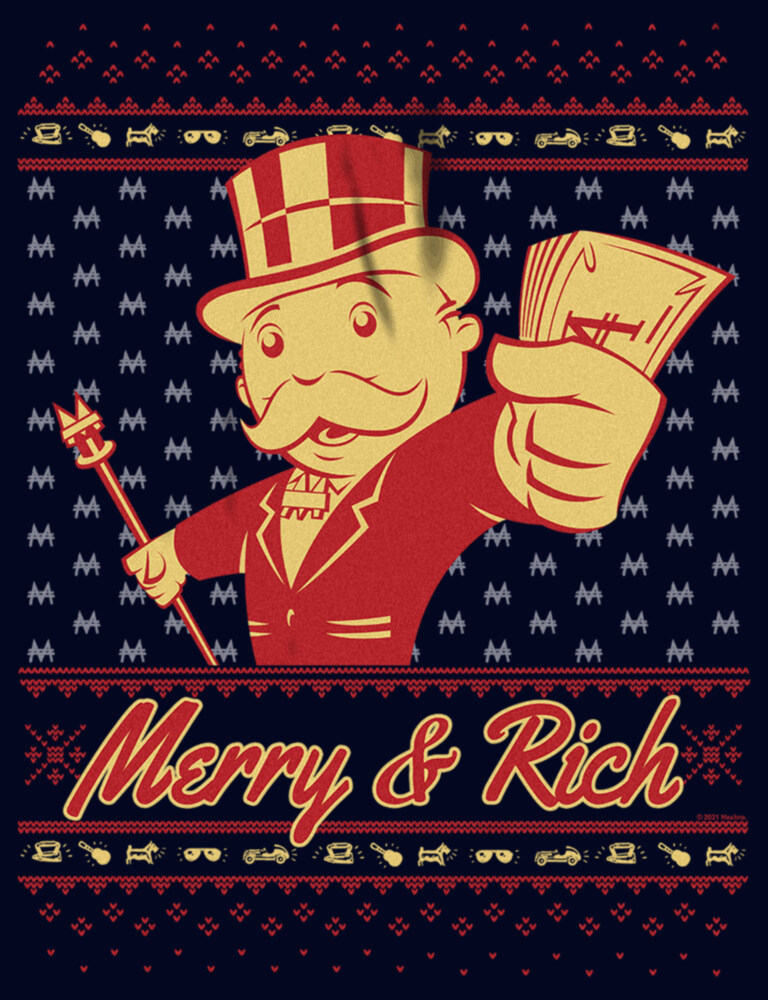 Men's Monopoly Merry and Rich  Adult T-Shirt