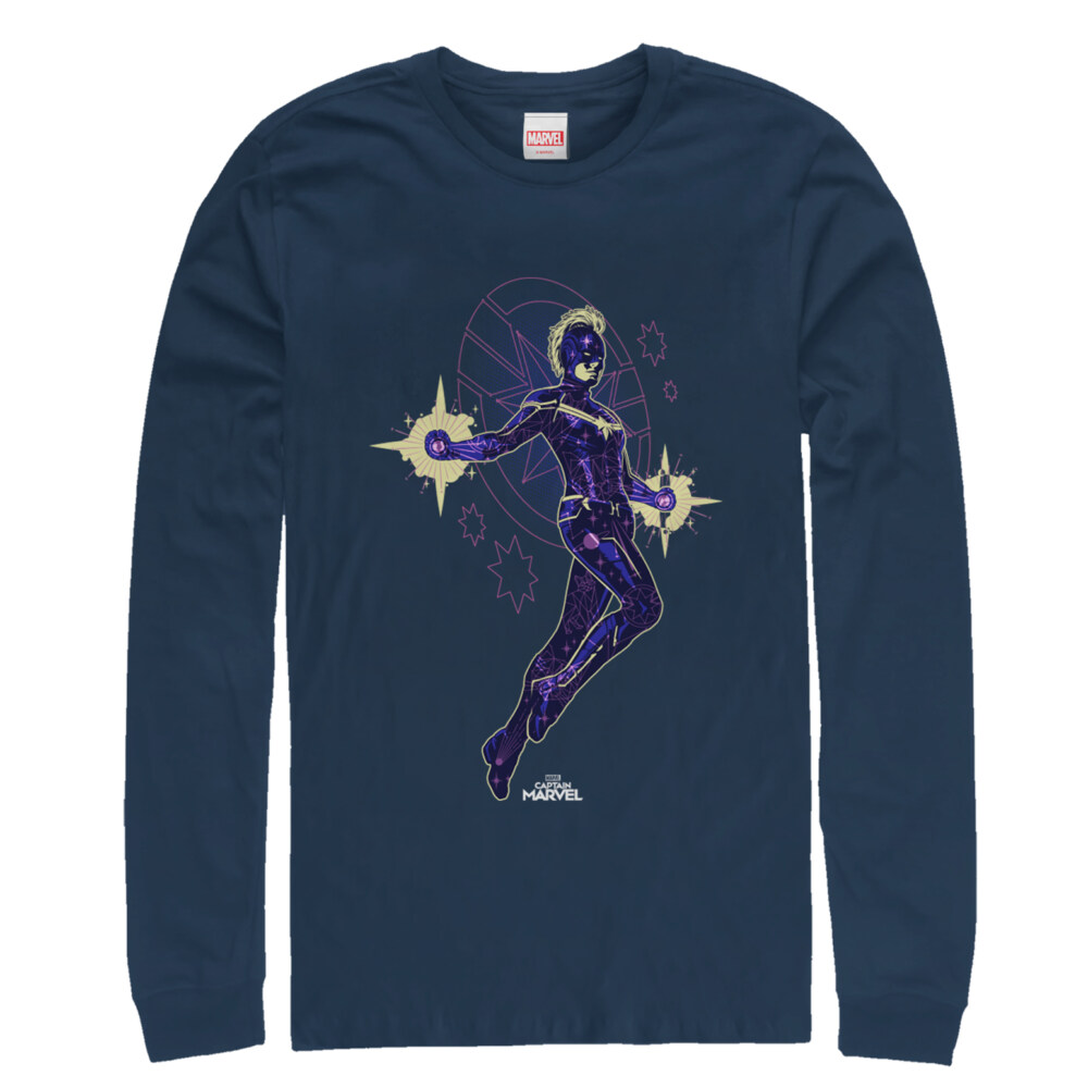 Men's Marvel Captain Marvel Galactic Kree Warrior  Adult Long Sleeve Shirt