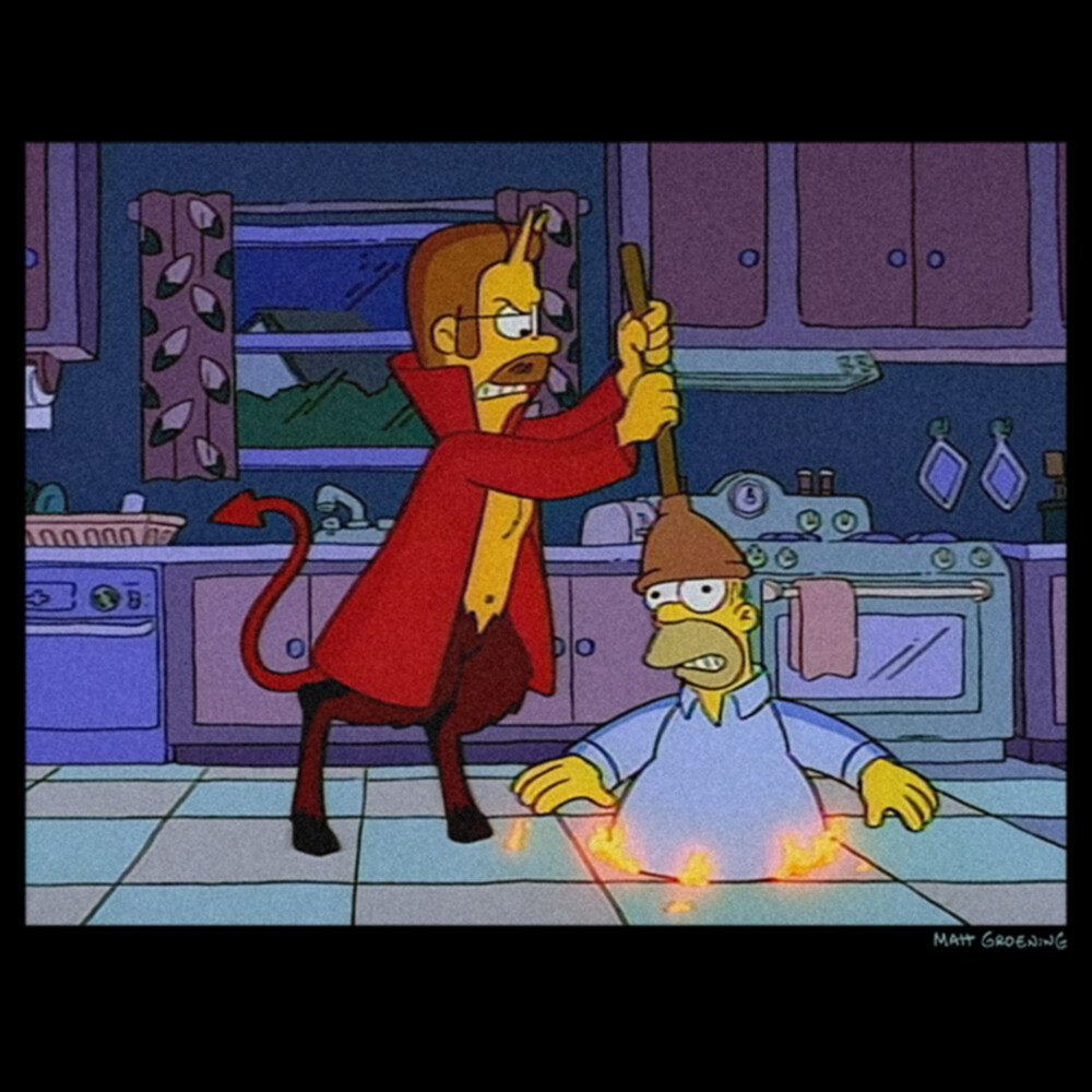 Men's The Simpsons Homer in Hell  Adult Sweatshirt