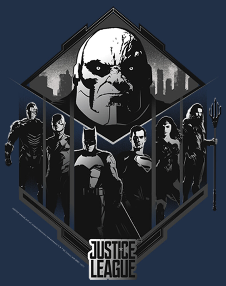 Men's Zack Snyder Justice League Darkseid Group Shot  Adult Long Sleeve Shirt