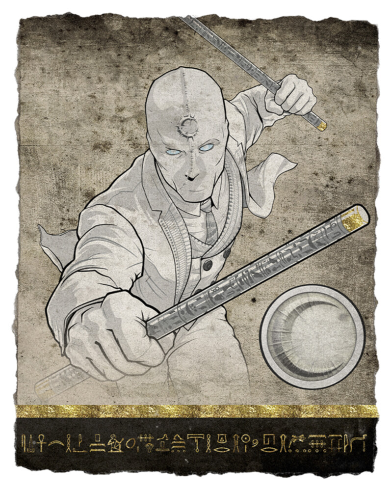 Men's Marvel: Moon Knight Mr. Knight Action Pose  Adult T-Shirt