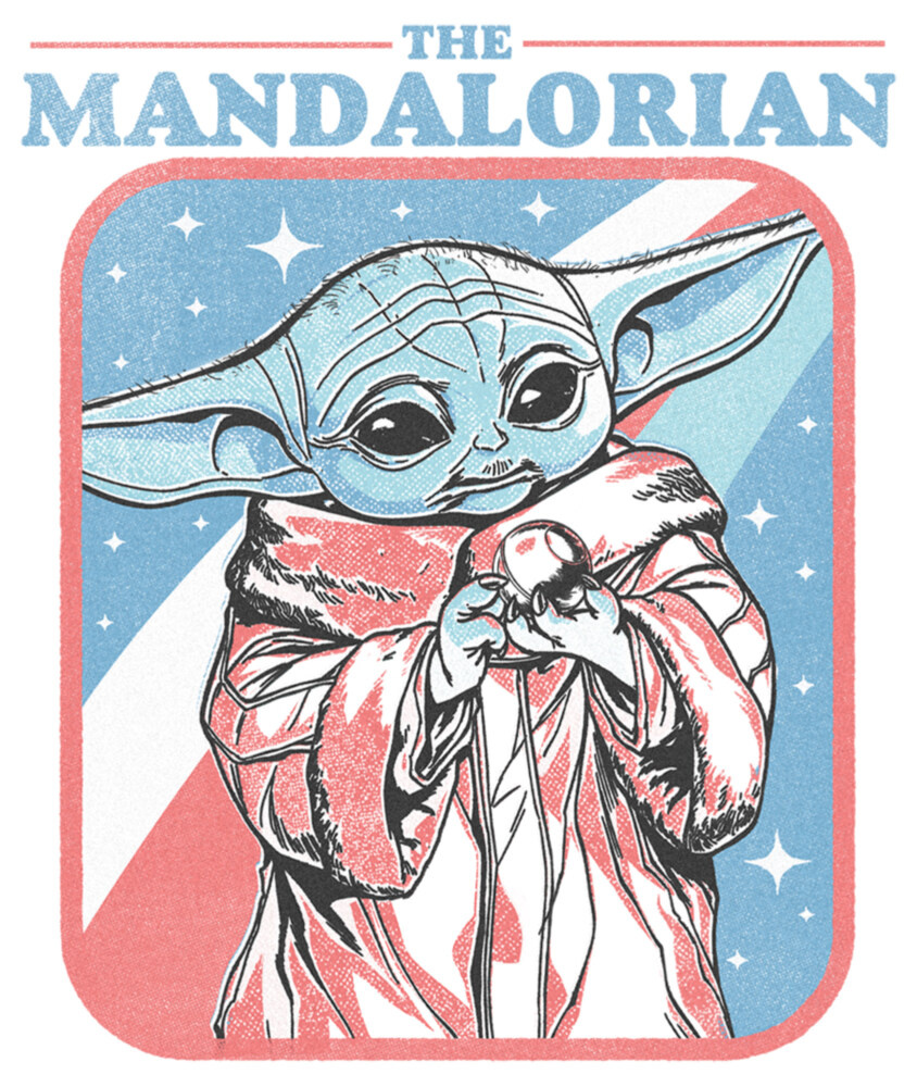 Men's Star Wars: The Mandalorian Fourth of July Grogu Stars and Stripes  Adult T-Shirt