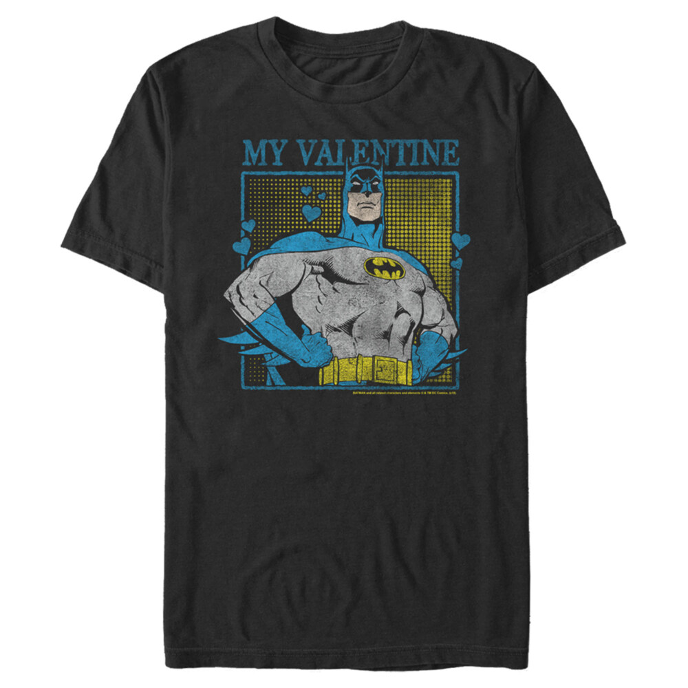 Men's Batman My Valentine Distressed  Adult T-Shirt