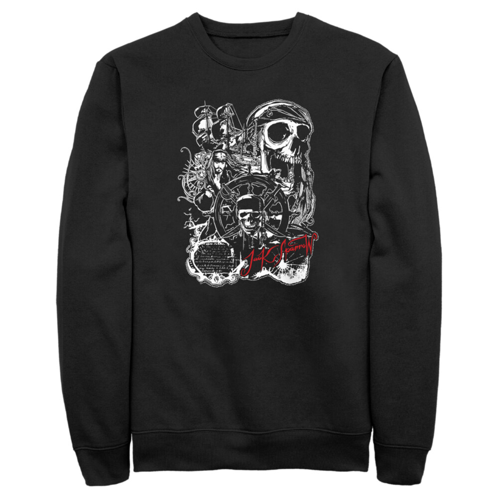 Men's Pirates of the Caribbean: Curse of the Black Pearl Jack Sparrow Icons  Adult Sweatshirt