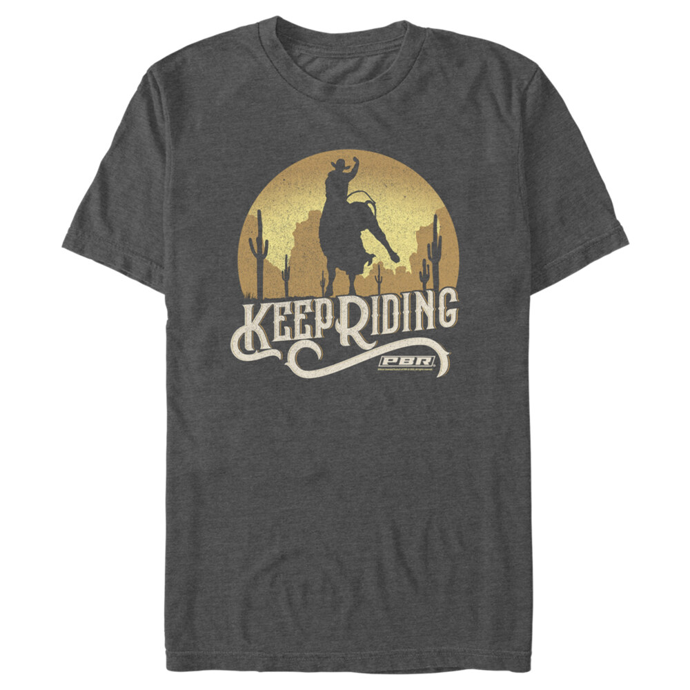 Men's Professional Bull Riders Keep Riding  Adult T-Shirt