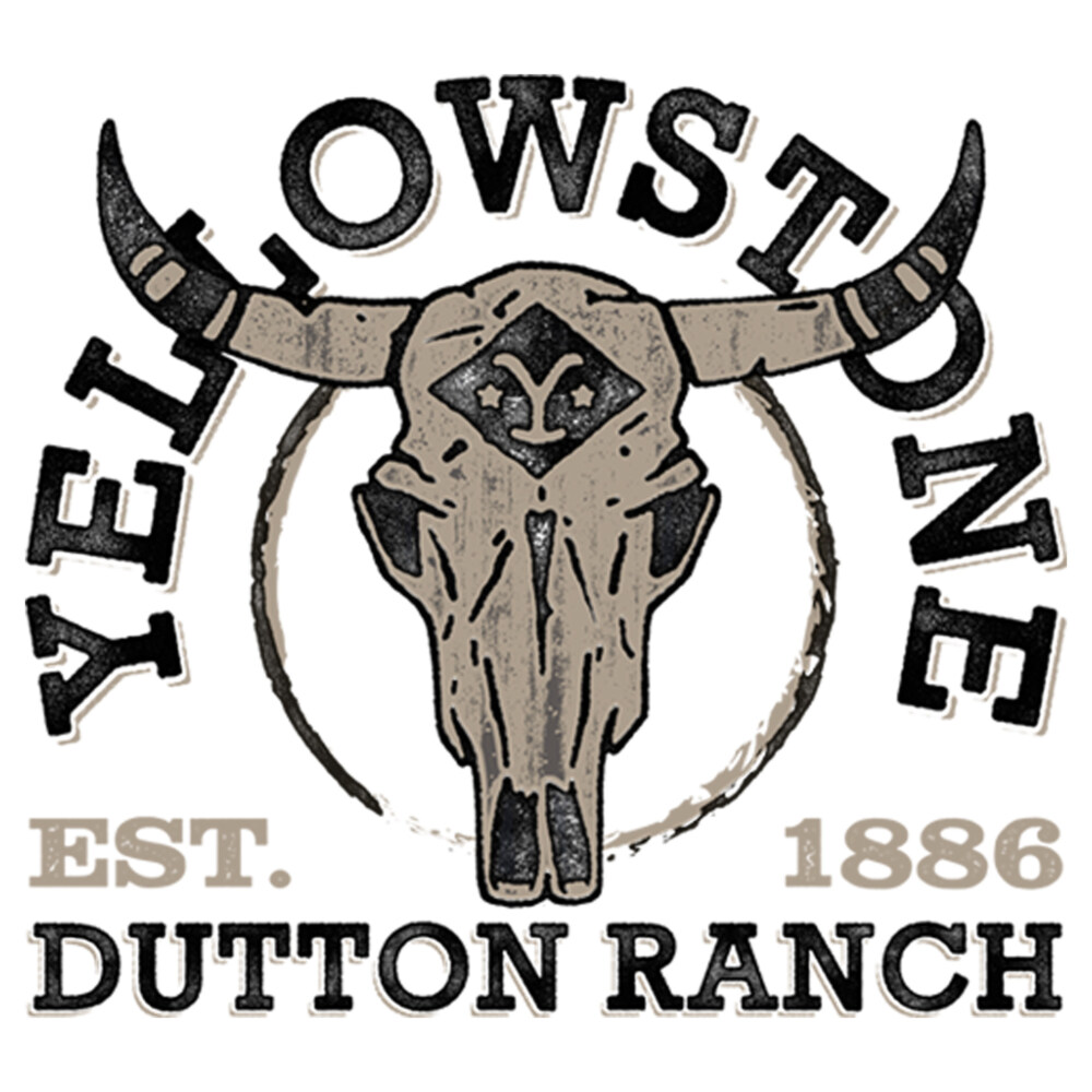 Men's Yellowstone Cow Skull Dutton Ranch Est. 1886  Adult T-Shirt