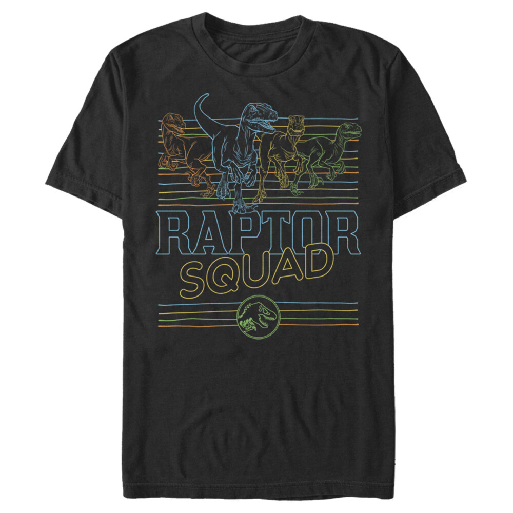 Men's Jurassic World: Camp Cretaceous Retro Raptor Squad  Adult T-Shirt