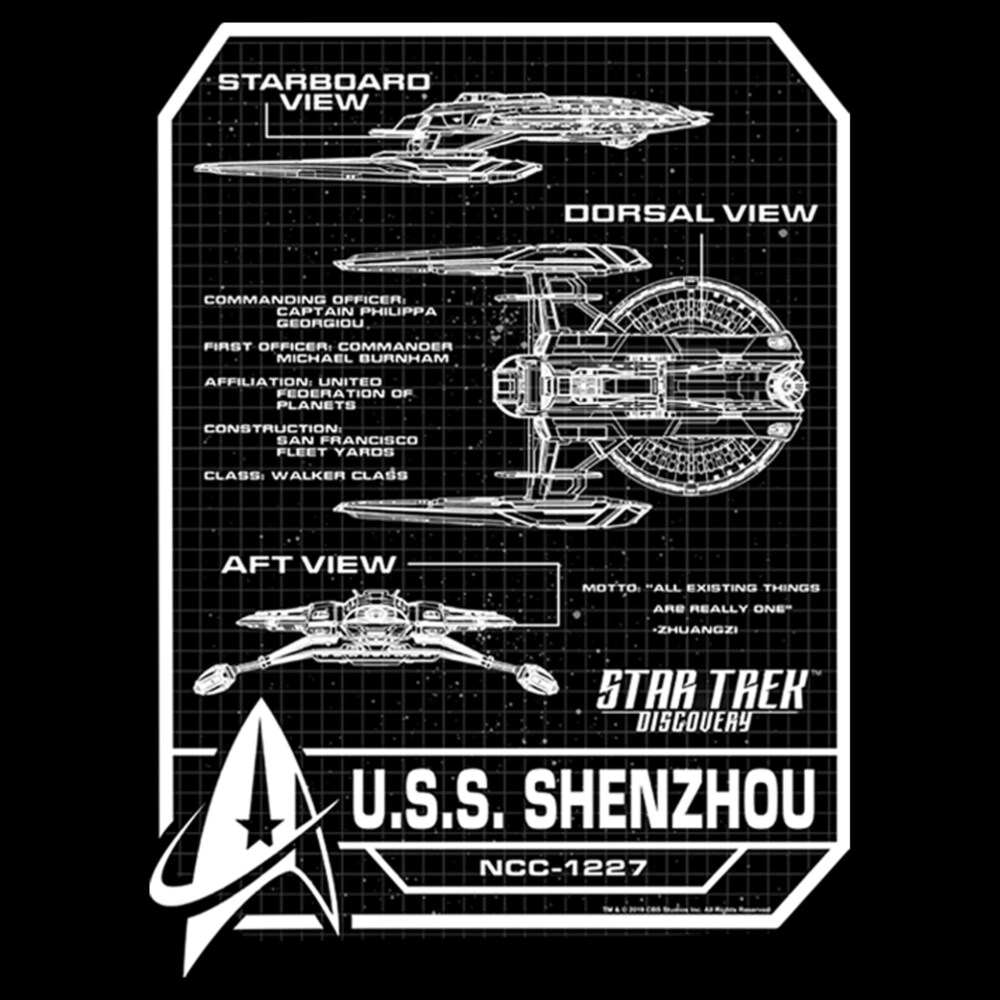 Men's Star Trek: Discovery Shenzhou NCC-1227  Adult T-Shirt