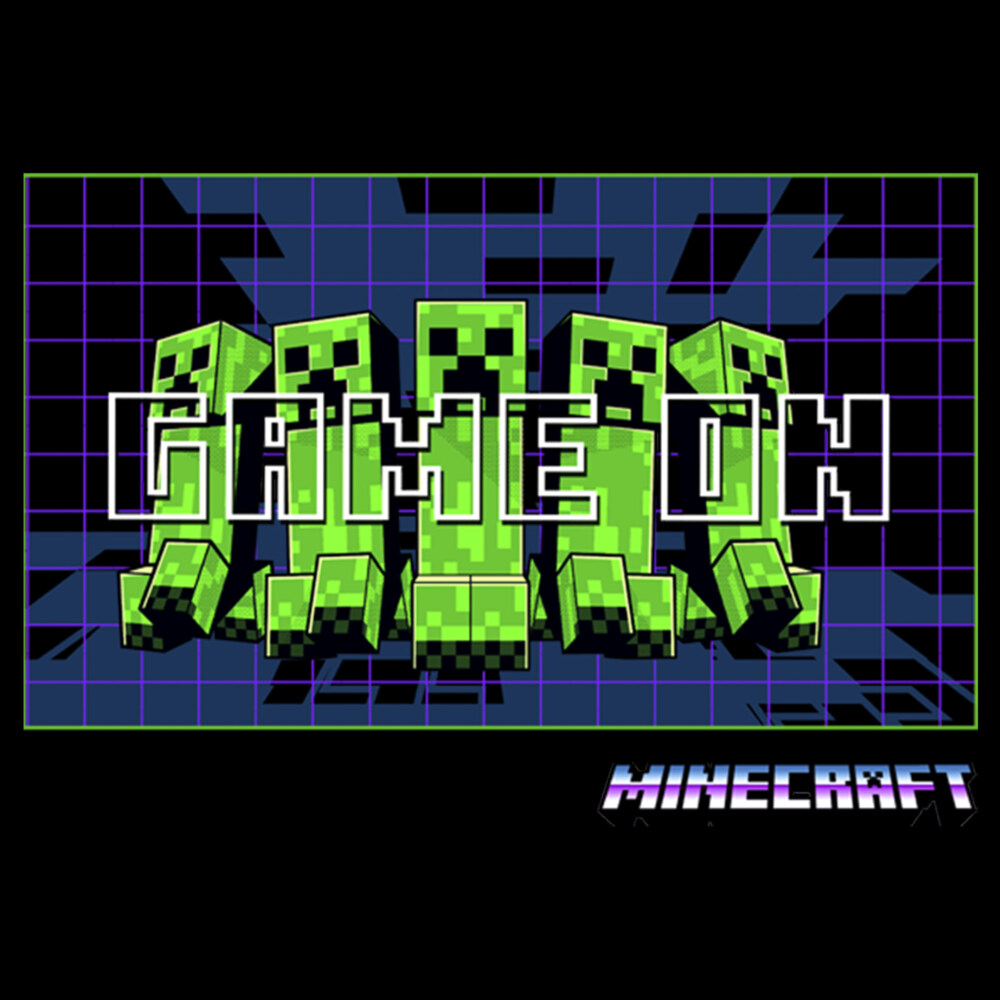 Men's Minecraft Creepers Game On  Adult T-Shirt