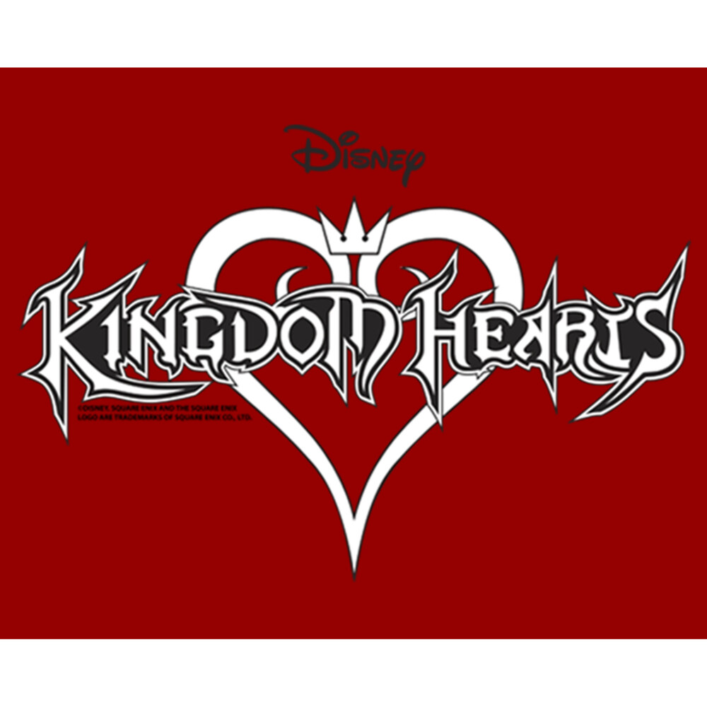 Men's Kingdom Hearts 1 Sketch Logo  Adult T-Shirt