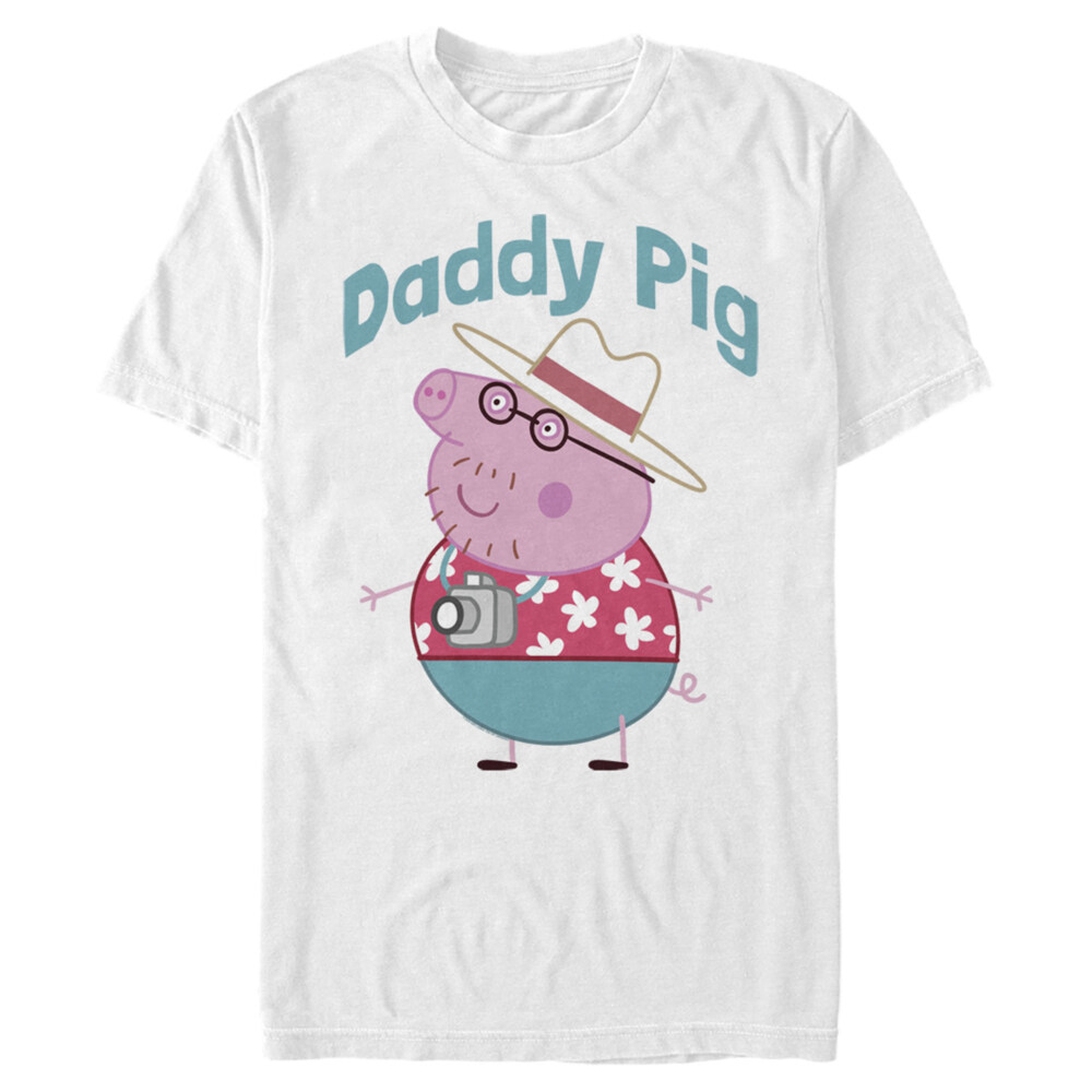 Men's Peppa Pig Daddy Pig Tourist  Adult T-Shirt
