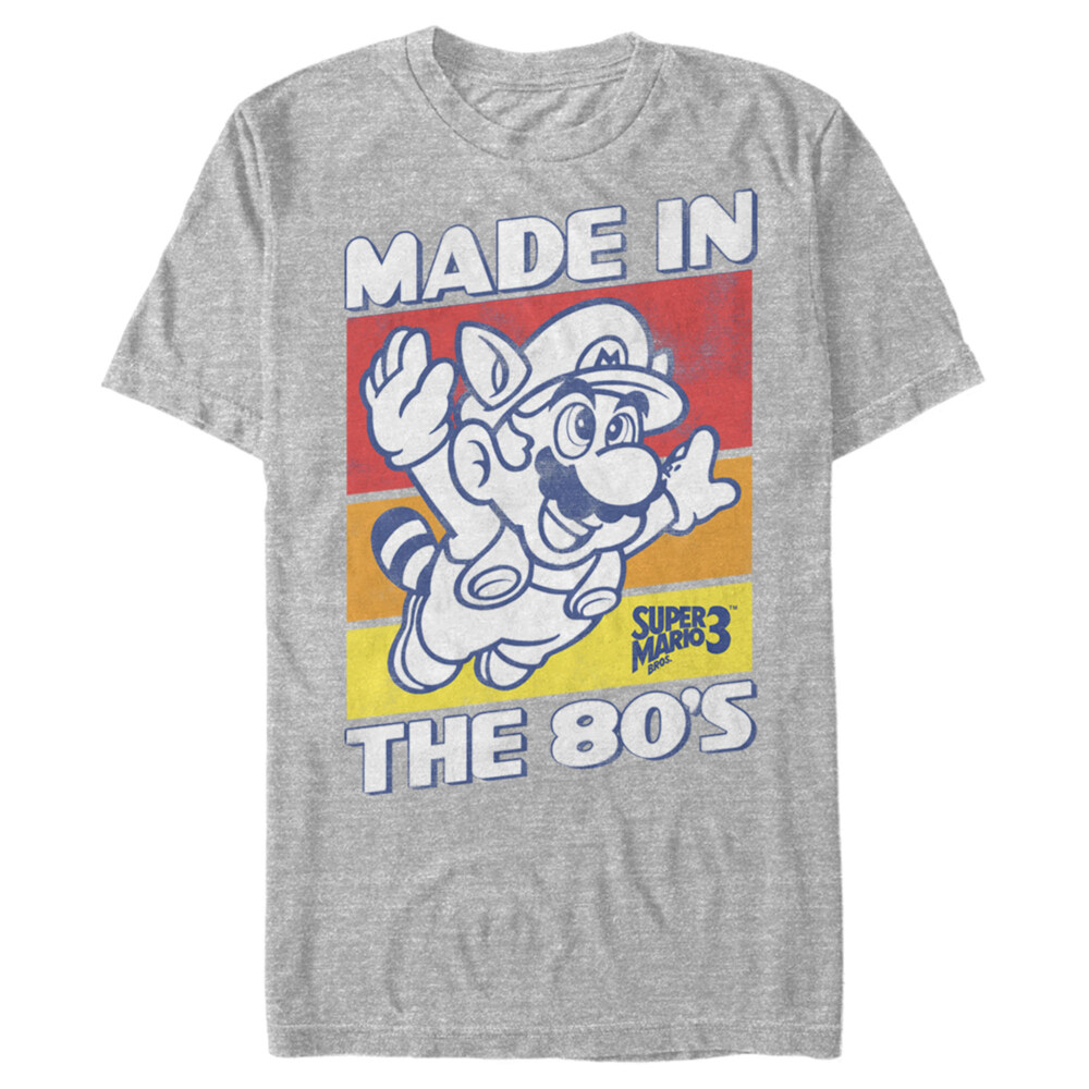 Men's Nintendo Raccoon Mario Made in the 80's  Adult T-Shirt